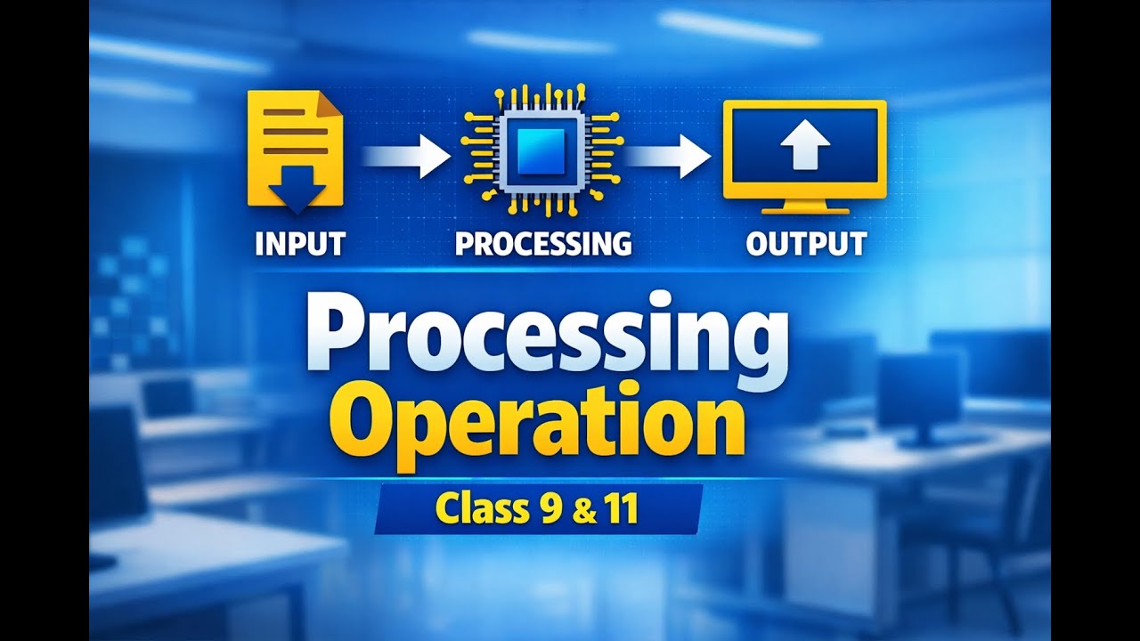 What is Processing Operation? | Class 9 & 11 Computer Chapter 1 Short ...