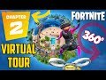 360° Fortnite CHAPTER 2 Map TOUR | Relaxing VR Drone Flight | Calming Meditaion Music