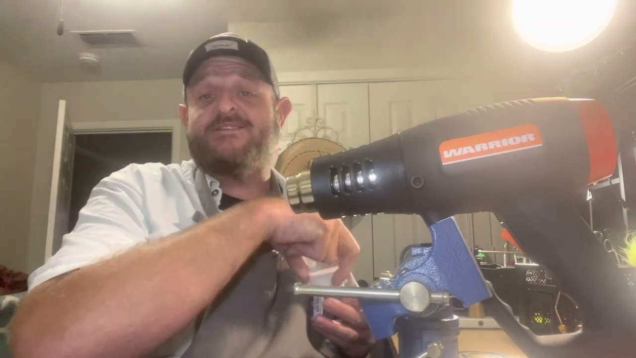 Harbor Freight Heatgun best heat source for painting jig heads with pro tec powder paint Crappie Jig