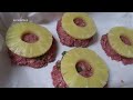 Making patties with pineapple  cheese