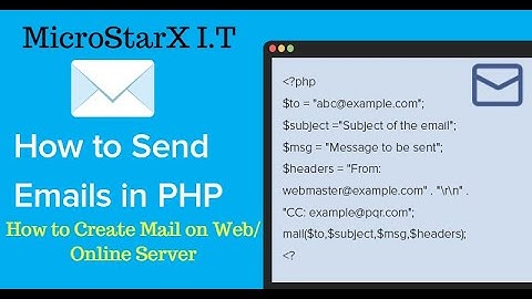 How to send Email in PHP/ How to auto email send by online web server By MicrostarX