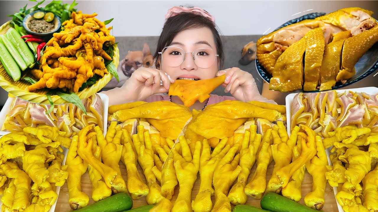 🍗Mukbang Chân Gà Ủ Muối, Tai Heo Ủ Muối, Gà Ủ Muối| Thử Thách Ăn Nhiều Loại Đồ Ăn Ủ Muối Siêu Giòn