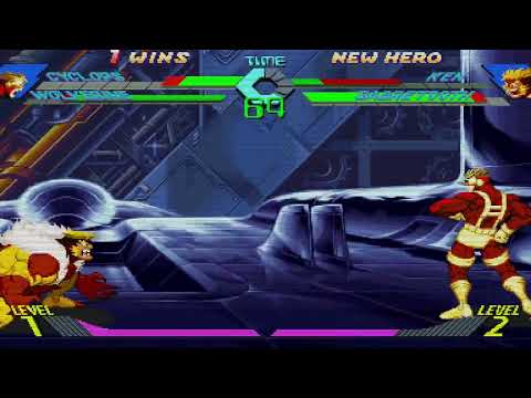 X-Men vs. Street Fighter - Wolverine, Cyclops vs. Ken, Sabretooth