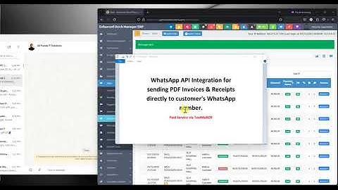 WhatsApp API Integration for sending PDF Invoices & Receipts directly to customer