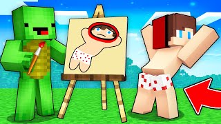 Mikey Use DRAWING MOD for PRANK on JJ Pants in Minecraft!  Maizen