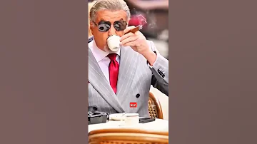 Sylvester Stallone Coffee And Cigar 