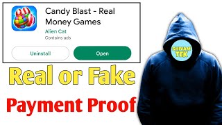 Candy blast real money games app real or fake |  Candy blast real money games app payment proof. screenshot 1