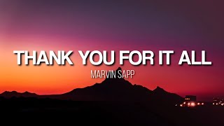 I Thank You For It All - Marvin Sapp (Lyrics Video)