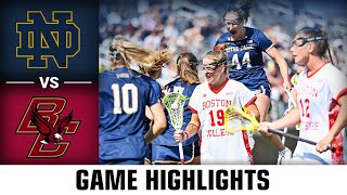 Notre Dame vs. Boston College Game Highlights | 2024 ACC Women's Lacrosse