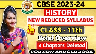 Class 11 history new syllabus 2023-2024 || latest reduced syllabus || CBSE board