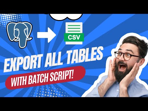 Export All PostgreSQL Tables to CSV Files with This Easy Script