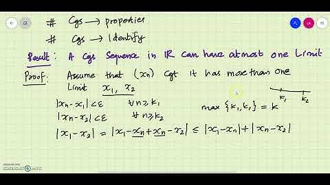 Mathematical Analysis Module 2 Class 4  Limit of a sequence is unique