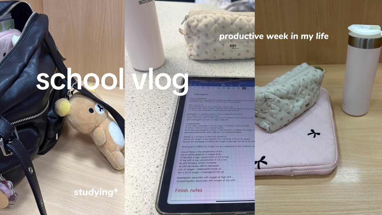 school vlog | REALISTIC week in my life, school days, productive studying, cafes, after school