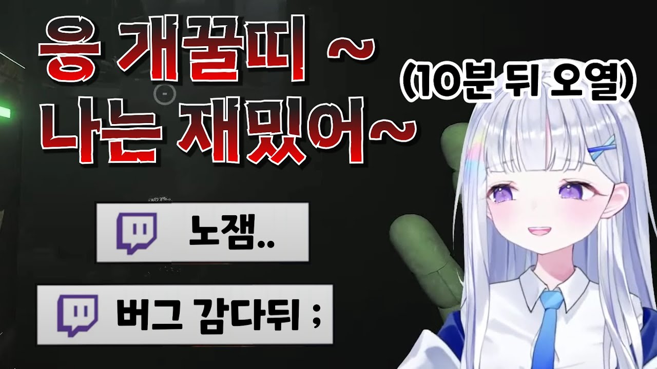 공포게임 버그 걸려서 좋아하다가 울어버린 유니