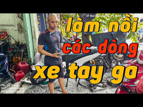 Video Làm Nồi Các Dòng Xe Tay Ga Xe Vision, Xe Ab, Xe Sh vệ... - youtube