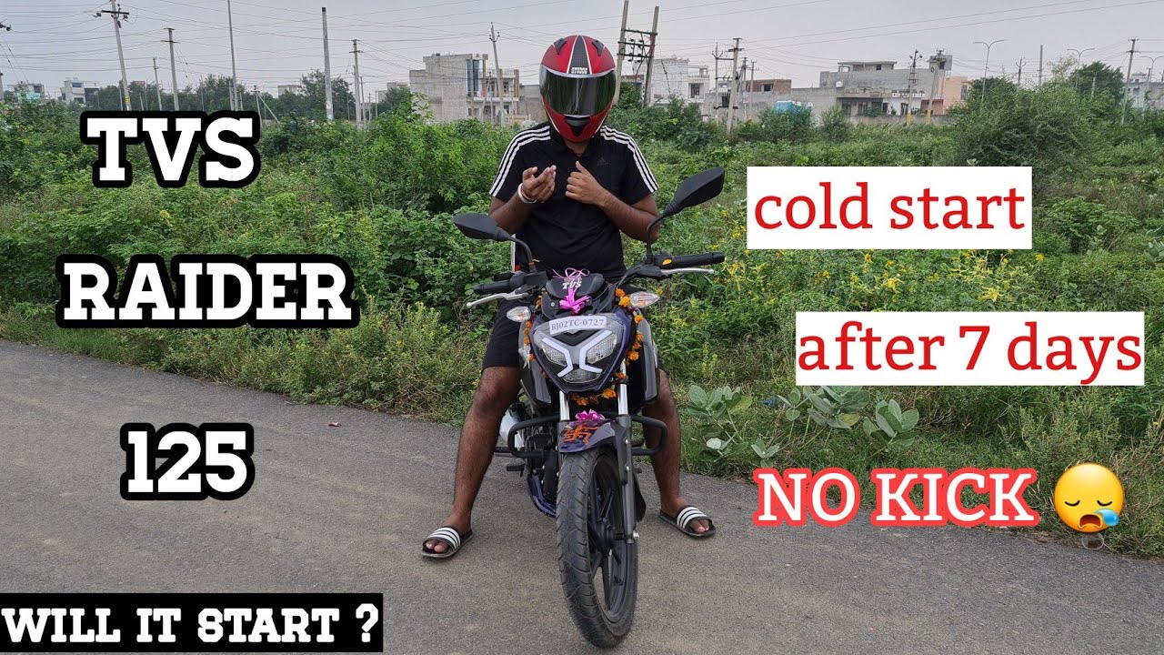 TVS Raider 125 Self start after 7 days Raider No Kick Problem 😰