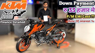 KTM Duke 200 Black 2026 || Down Payment & EMI Cost ?? Rate Of Intrest% Document || Finance Detailed