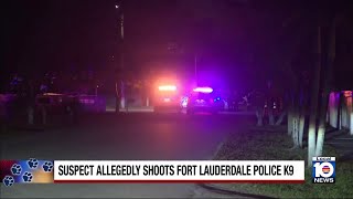 Fort Lauderdale police dog injured on duty