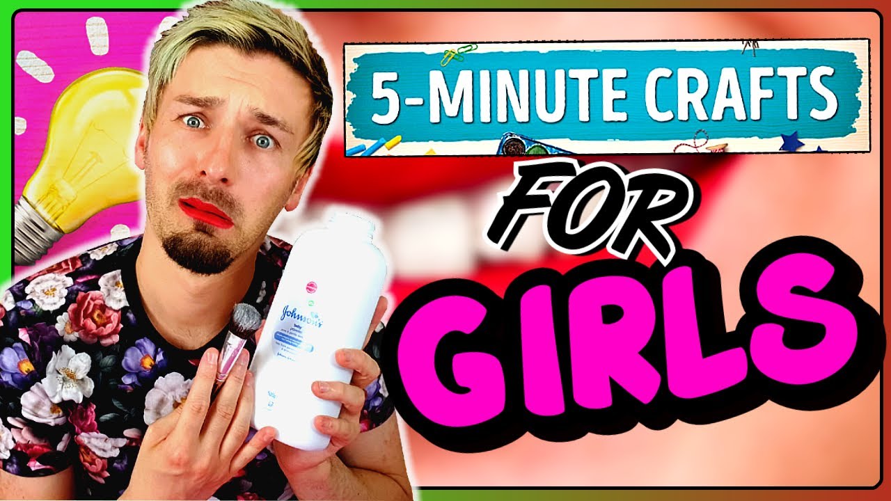 Trying 5-Minute Crafts Girly | GIRL CRAFTS!!! - YouTube