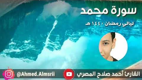 #قرآن || سورة محمد كاملة || أحمد صلاح المصري || رمضان ١٤٤٠ هـ