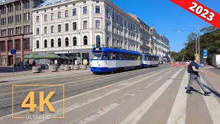 Riga, Latvia 🇱🇻 Street Walk | City Tour | 4K | Europe Summer | Virtual Walking | Rīga, Latvija 2023
