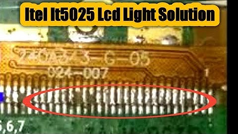 Itel it5025 Display Light Solution