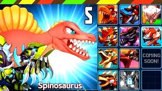 Dino Battle #40: Spinosaurus VS Dark T-Rex, Iron T Rex, Pteranodon - Hard Mode | DCTE VN screenshot 3