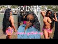 40 Inch Water Wave | AMAZON SYNTHETIC LACE FRONT WIG | Step By Step Install