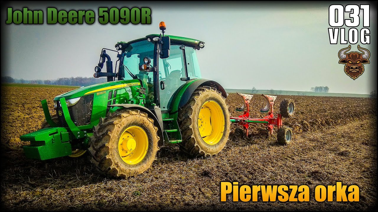 Moja pierwsza orka - Chrzest bojowy | John Deere 5090R & Agro-Masz PO3 | Vlog #31