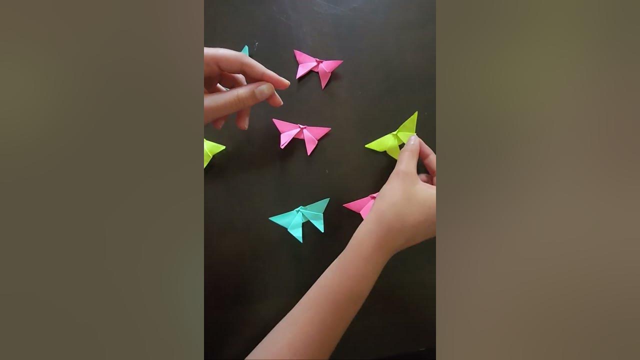 Oragami Butter flies #art #oragami #butterflies #shorts - YouTube