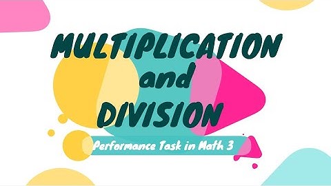 Performance Task in Math 3 (3rd Quarter)