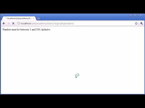 012 Logical Operators | php programming course