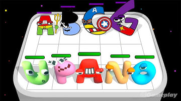 Merge Alphabet Lore + Merge Number Lore Run ⭐ ABCDEFGHIJKLMNOPQRSTUVWXYZ ⭐ 1234567890