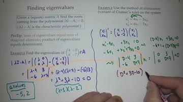 Differential equations; Fall 2021; Lecture 23; Eigenvalues and eigenvectors