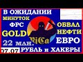 07.07.ОБВАЛ НЕФТИ. В ожидании ФРС. Курс доллара.Золото. Евро.Рубль.Хакеры.Трейдинг.Инвестиции 2021