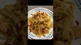 youtubeshorts shorts fettuccine with shrimp ? پاستا فتوچینی با میگو