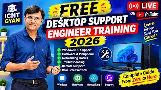 Free Desktop Support Engineer Training 2026 🔥 | Complete IT Support Course | Live Training