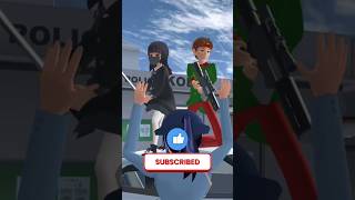 Yuta dan Ninja Mio selamatkan polisi koban  #sakuraschoolsimulator #sakura #shorts