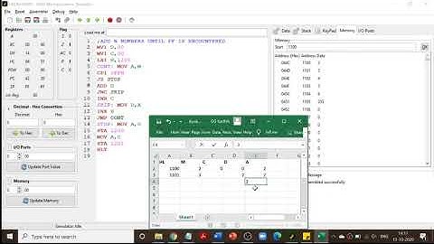 Addition of N numbers until FF is encountered program in 8085
