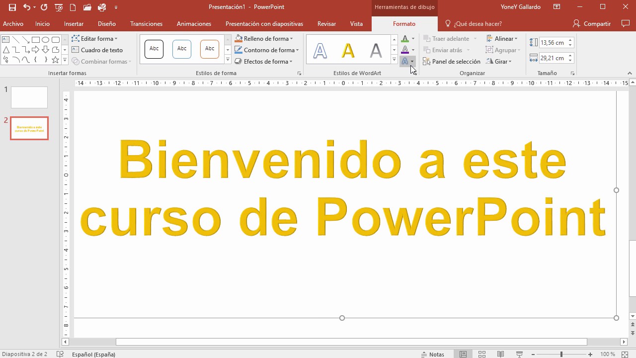 Como poner un video en power point