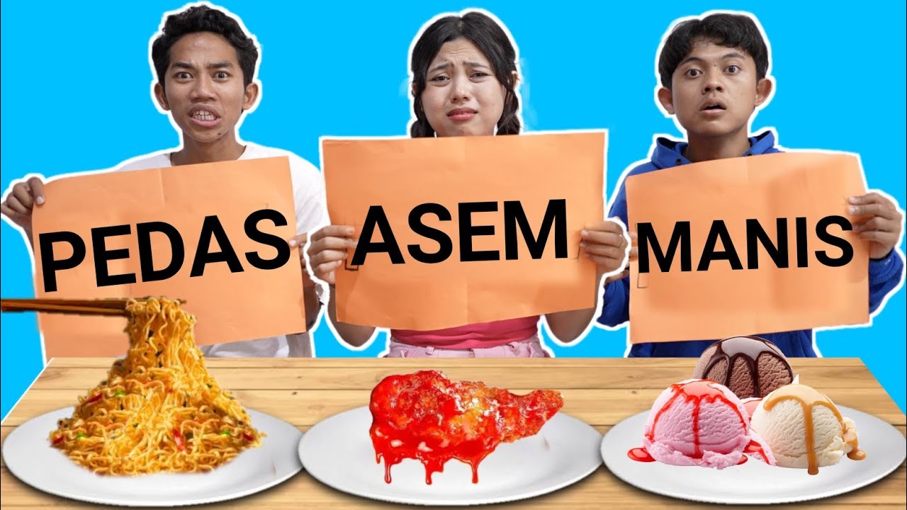 TANTANGAN MAKANAN PEDAS ASEM MANIS PORSI BESAR!!😱 Waooow!! | Mikael TubeHD