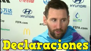 Declaraciones de Lionel Messi tras la clasificación de Argentina a Octavos.