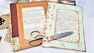 How To Make a Junk Journal with Full Size Pages! No Folding! Sew & NoSew Way Tutorial Paper Outpost