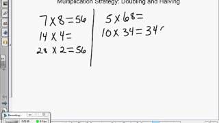Multiplication:  Doubling and Halving
