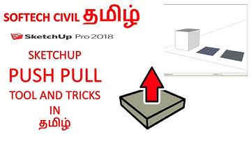 sketchup push pull tool tutorial for beginner in tamil