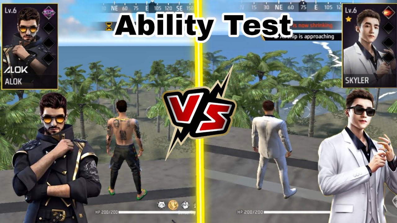 ALOK VS SKYLER FULL ABILITY TEST - GARENA FREE FIRE