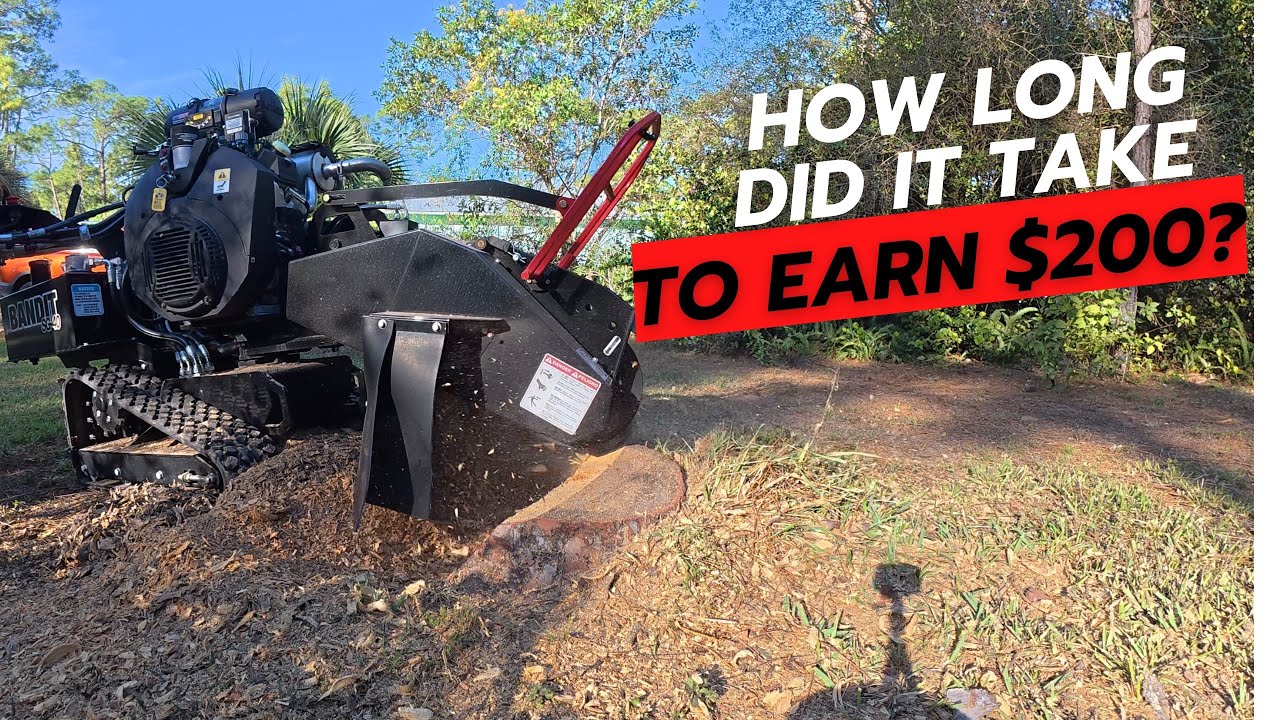 How long did it take me to make my FIRST $200 with my STUMP GRINDING business?
