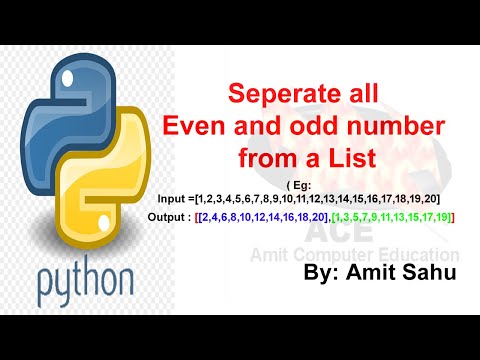 Python script to print even and odd number from the list.