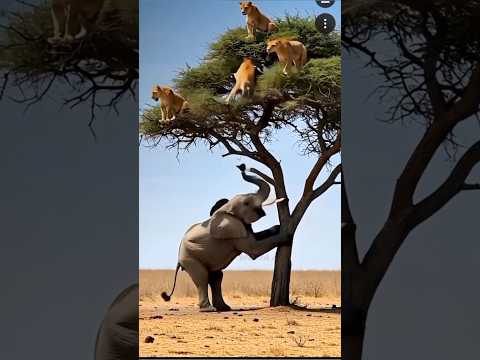 'You Won’t Believe What This Elephant Did to Lions #ElephantVsLions #WildlifeBattle #AnimalFight