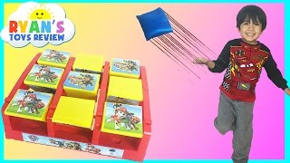 Paw Patrol Toy Toss Across Family Fun Game for Kids Tic Tac Toe Egg Surprise Toy Ryan ToysReview